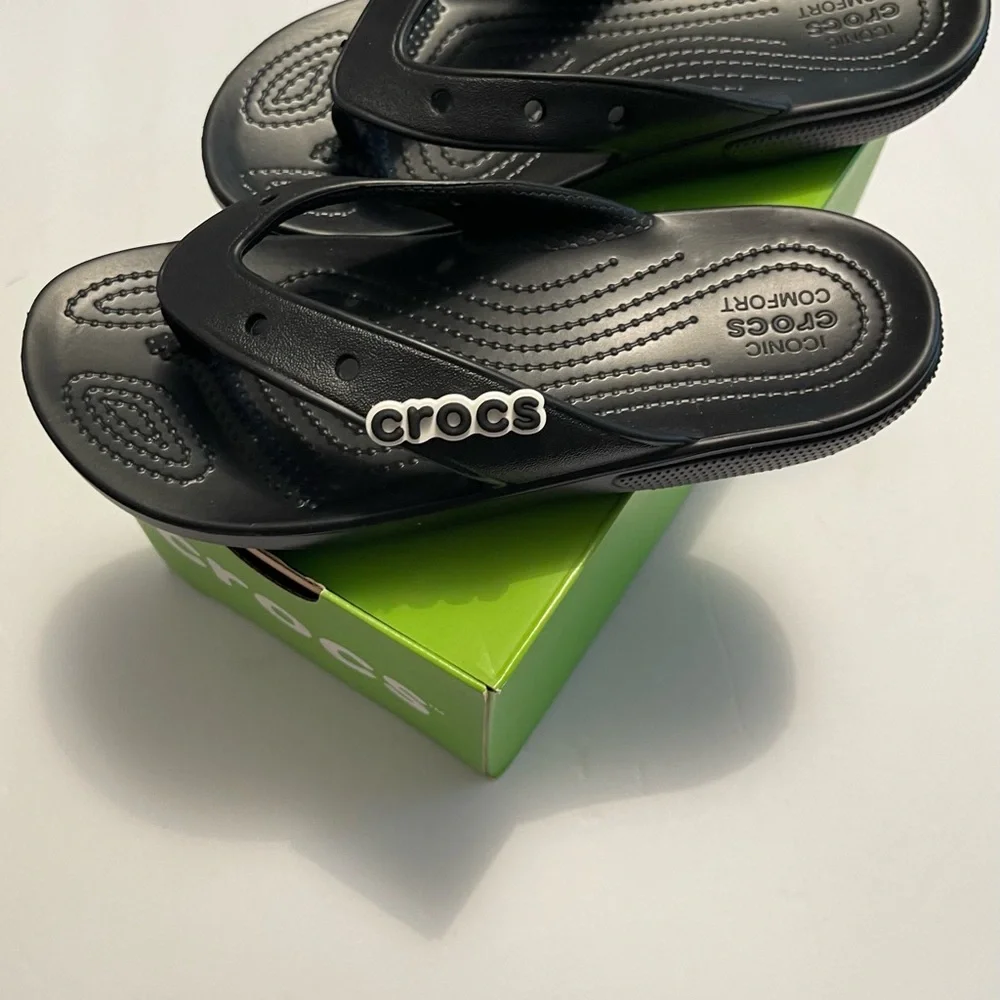 CROCS Black Comfort‎ Slides - Picture 3 of 8